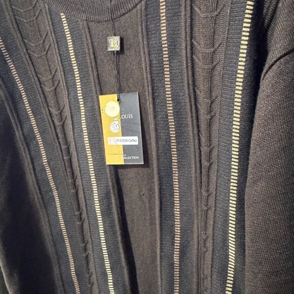 NWT Sergio Louis Italy wool blend XL brown sweater - Picture 2 of 6